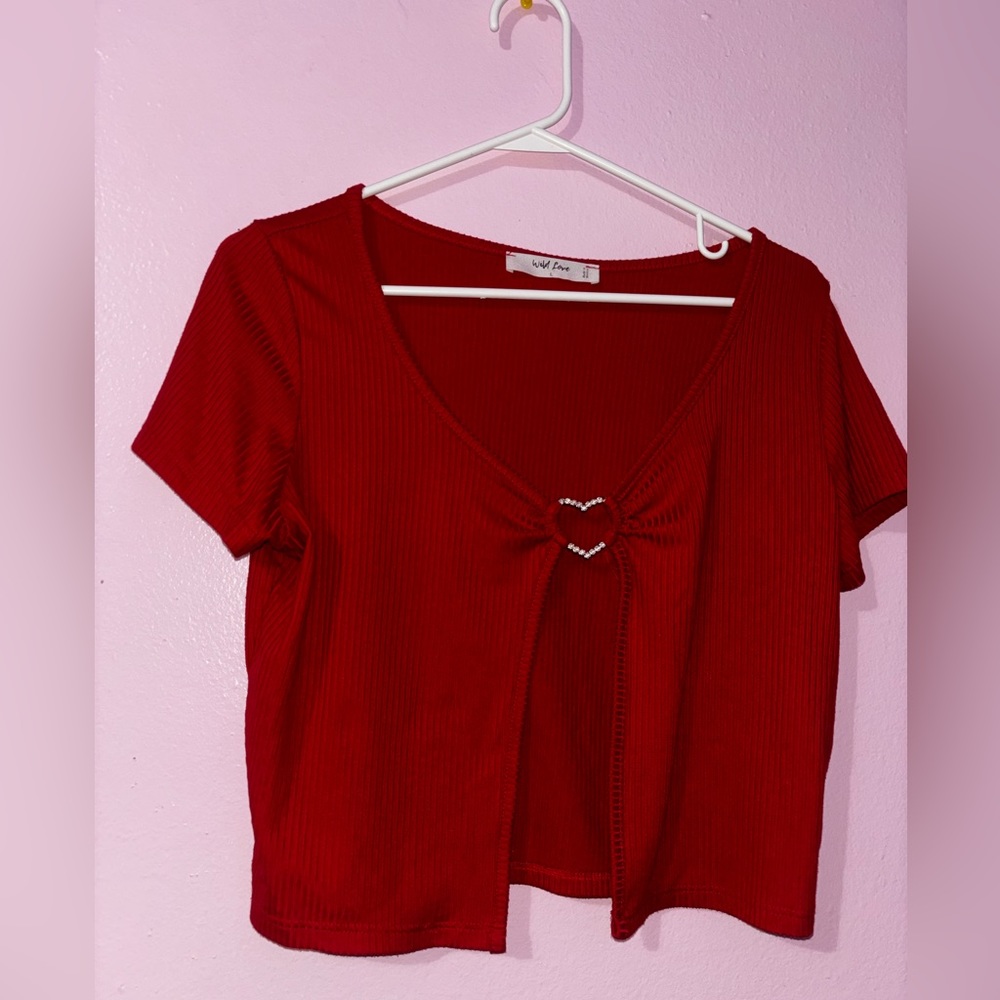 Split shirt with a heart